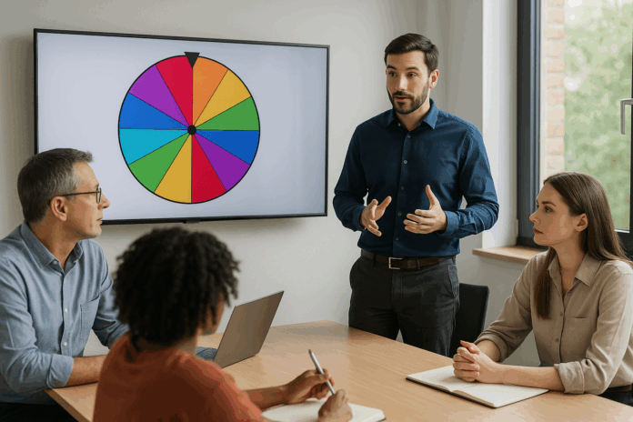 Fair Choices in Business Using a Wheel Spinner for Meetings & Brainstorming