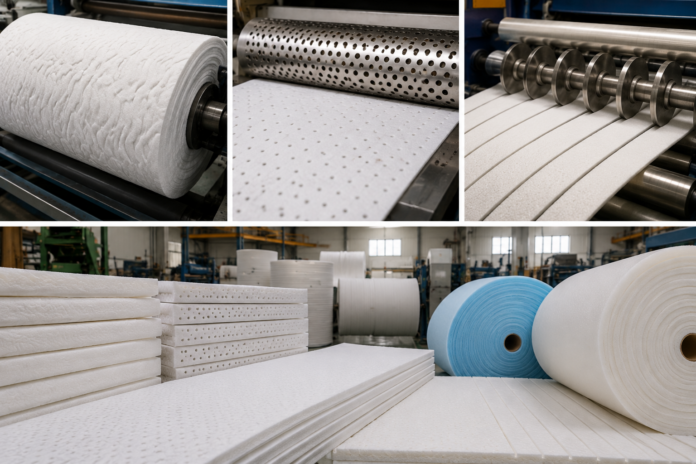Custom Solutions Pattern Printing, Perforation, and Slitting Services for Polyethylene Foam